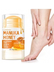 含manuka蜂蜜的裂腳跟膏,保濕手部、膝蓋、手肘和裂開的受損足部護理