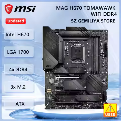 MSI MAG H670 TOMAWAWK WIFI DDR4 Motherboard Intel H670 LGA1700 DDR4 128GB 3xM.2 support i9-14900 i9-
