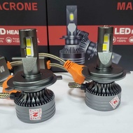Lampu led mobil Grandmax headlamp H4 LED MACRONE MC5 45W 6000K Garansi 1tahun