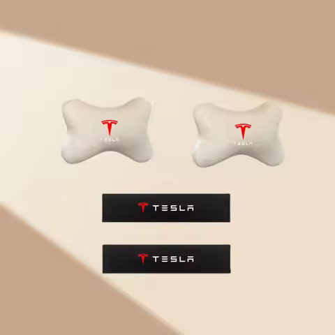 For Tesla Model 3 Model S Model Y Roadster Space X Car Headrest Neck Support Seat Belt Cover Auto Ac