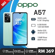 (2 Year Warranty) OPPO A57 [6GB RAM + 128GB ROM] | 6.56" | 50MP AI Camera | 5000mAh Battery