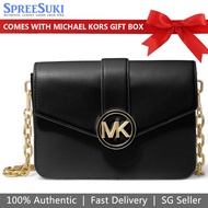 Michael Kors Handbag In Gift Box Carmen Medium Convertible Shoulder Black # 35S2GNML2L