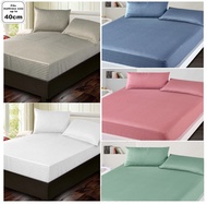 Essina Prismatic 500TC Fitted Bedsheet set Plain Colour Collection King Queen Super Single size