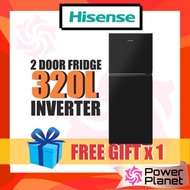 [FREE GIFT] Hisense Fridge 320L RT328N4ABN Inverter Top Mount Fridge Refrigerators ( Black )