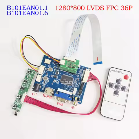 LCD Screen Driver Board LCD For 10.1 inch B101EAN01.1 B101EAN01.6 1280*800 LVDS FPC 36P HDMI VGA 2AV