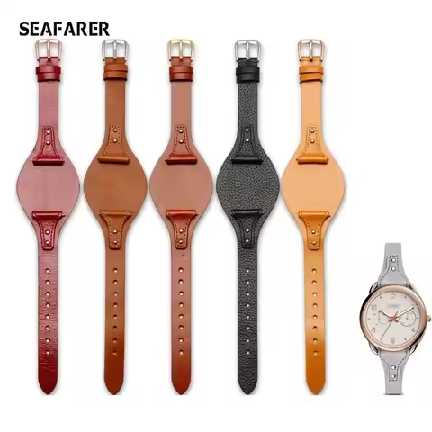 Genuine Leather For fossil ES4114 ES4113 ES3625 ES3616 ES3838 Women Watchbands small wristband 18mm 