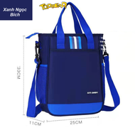 Túi đi học thêm cho bé túi học phụ đạo bé trai bé gái TOPBEAR túi vải đeo chéo đi học thêm trẻ e