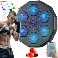 Music Boxing Machine with Boxing Gloves, Smart Boxing Machine Wall Mounted Music Punching Machine Tr