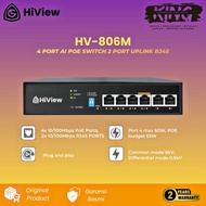 HiView HIK-806M 4/8 Port IA PoE Switch 2 Port Uplink RJ45