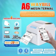 Thermal Printer Bluetooth Waybill Barcode Shipping Bluetooth A6 Printer AWB AirWaybill Sticker