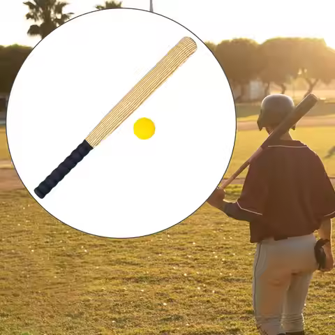 Baseball Bat Set Practice Tool Portable with Ball Interactive Toys Lightweight Hockey Stick Baseball