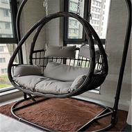 HY&amp; New Internet Celebrity Thick Rattan Basket Indoor Outdoor Rocking Chair Swing Rattan Chair Single Double Glider Crad