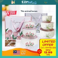 3pcs Ceramic Bowl Set | Container Set | Ceramic Bowl Set | Wedding Gift |Kitchen Essentials hadiah k