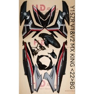 Y15ZR HLD COVERSET - MX King 2022 [ BLACK GREY RED ] V1 &amp; V2