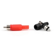 Areyourshop 100 Pcs Rca Plug Solder Type Audio Cable Connector