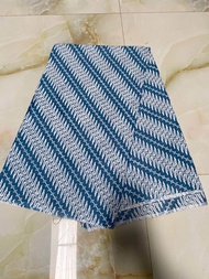 COD KAIN BATIK BIRU PUTIH KATUN 100% 2 METER TIDAK LUNTUR / PANJANG SAMPING TEBAL LEMBUT / JARIK BUA