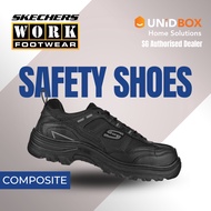 Skechers Work 200088 Extra Width Composite Toe Safety Shoes – Slip Resistant, EH Safe