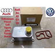 ( 100% ORIGINAL ) AUDI A4 A5 Q3 Q5 VOLKSWAGEN PASSAT GOLD TIGUAN JETTA TOURAN SHARAN OIL COOLER WITH