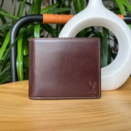 咖啡色植鞣牛皮短夾 真皮皮夾 男士錢包 男用銀包 免費刻字