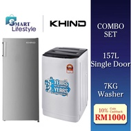 [COMBO SET] KHIND 157L REFRIDGERATOR RF165 + PENSONIC 7KG WASHING MACHINE PWA-7018