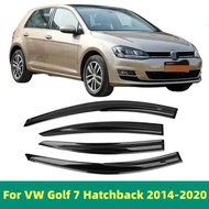 For VW Golf 7 Hatchback 2014-2020 Window Visor Side Vent Rain Grd Deflectors Shade Shield Sher Cover