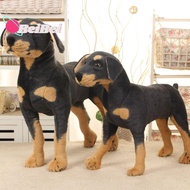 BEIBEI Simulation Dog Dog Plush Toy Photography Prop Black Stuffed Animal Lifelike Standing Dog Stuffed Doll Birthday Gift
