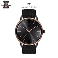 August Berg 10232G01VBK Serenity Noir Rose Gold Black Perlon Women Watch  [ 32mm ]