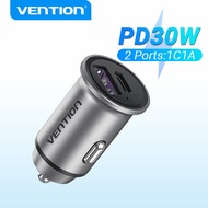 Vention Car Charger fast charging Type C PD 30W/20W/18W  Quick Charging for iPad Pro 2021 iphone 14 Pro Max iphone 13 Pro Max Samsung S22 HuaWei P40 Vivo RedMi xiaomi Phone car usb port socket usb port hub for car wireless Car Charger adapter charge phone