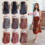 16E-02 Drawstring Skirt Cotton Printed Fabric Thai Free Size Waist 26-34 Nop.up To 42 Length 28-29 Inch