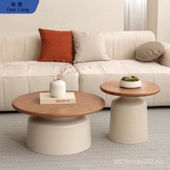 Cream B & B Coffee Table Round Living Room Iron Simple Household Apartment Martini Coffee Table Infl