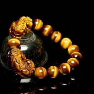 【CW】 Nature Feng Shui Bracelets Men Tiger Eye Beads Wristband Bracelets for Women Pixiu Wealth and Good Luck Bracelet Jewelry pulsera
