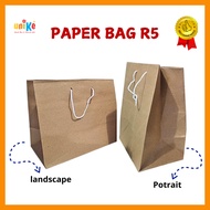 PBR5 17x12x22 / 22x12x17 Paper Bag Plain Kraft Brown Paper Bag Birthday Wedding Souvenir Hajj Bag