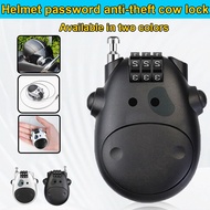 Extended Retractable Helmet Lock 3 Digit Combination Bicycles/Motorcycle Cable Lock