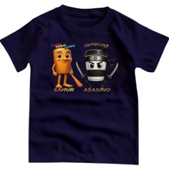 Viral Anomali Theme Kids T-Shirt - Cute Tung Tung Sahur Cartoon Motif Baju Budak Tshirt Budak Lelaki