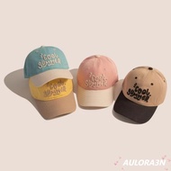 AULORA3N Sun Shading Hat, Embroidery Contrasting Color Children Baseball Hat, Fashion Baby Duckbill 