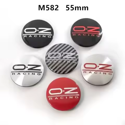 4pcs 55mm M582 Car Wheel Caps With O.Z OZ Racing Sport Emblem Logo Rim Hubcaps Cover Badge Styling A