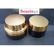 READY STOCK 10g black plastic Cream Jar with gold cap empty cosmetic jar-beaute4u