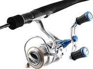 DLIVE DLF-BH22D1-100SLBL Wave Salt Ver2 100mm Double Handle for Daiwa Type 1 Spinning Reel Silver Bl