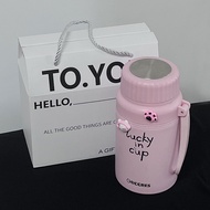 Outdoor Gifts Girls Stainless Steel Thermos Cup Black Pink Portable Style Gorgeous Small Green Large