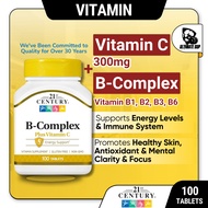 21st Century, B Complex Plus Vitamin C, Energy Support, Vitamin Supplement, 100 Tablets