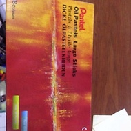 MERAH Crayon Pentel LARGE stick 48 w crayon red box packaging