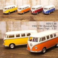 Japan Volkswagen 1/32 Car Model Pull Back Bus Alloy 1962 VW Van Simulation Fujitsu Sales