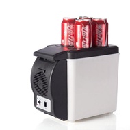 Mini 6L Car Refrigerator Multi-function Travel Fridge Cooler Warmer  12v Compressor Fridge With 4 Drink Holes Electric F