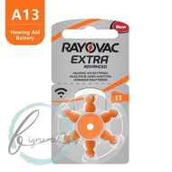 ถ่านใส่เครื่องช่วยฟัง เบอร์13 สีส้ม (1แผง 6ก้อน) RAYOVAC EXTRA 13 (Pr48) ถ่านเครื่องช่วยฟัง เบอร์13 ถ่านหูฟัง ทนทาน ของแท้ พร้อมจัดส่งทุกวัน