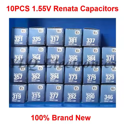 10pcs/set Renata 364 SR621SW 377 SR626SW 371 SR920SW 315 SR716SW 321 SR616SW 317 SR516SW 394 SR936SW