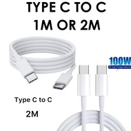 1m/2m Type C Cable Fast Charging Type C To Type C Cable 60W PD USB C To USB C Cable QC 4.0 Quick Cha