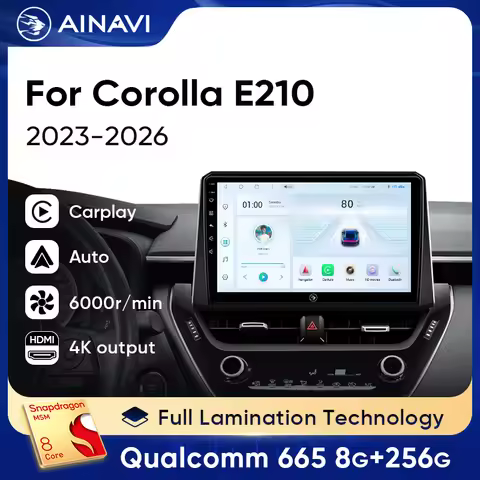 Ainavi Car Multimedia For Toyota Corolla 2022 2023 2024 2025 2026 E210 Car Radio Wireless Android Au