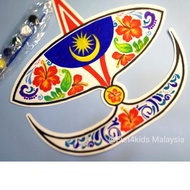 Malaysia National Day Craft | DIY Wau Display Painting Kit (2-sided) with paint and brush