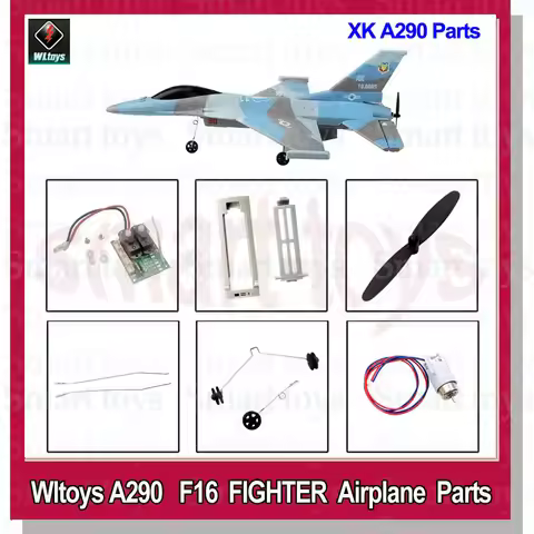 Wltoys XK A290 F16 Fighter Motor Engine Tail Blades Pull Rod Landing Battery Cover Receiver RC Plan