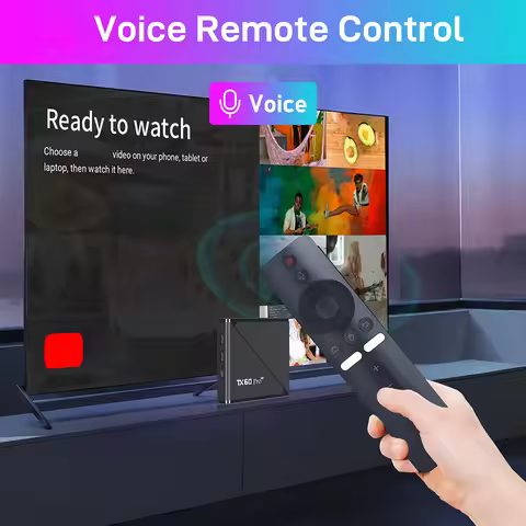 Android 16 TV Box 4K Smart TV Streaming Device with WiFi6 Support 16GB Storage Voice Control 3D Movi